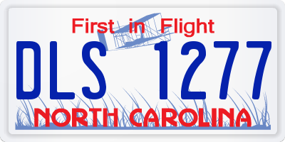 NC license plate DLS1277