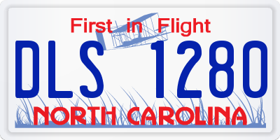NC license plate DLS1280