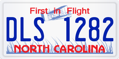 NC license plate DLS1282
