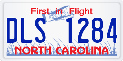 NC license plate DLS1284