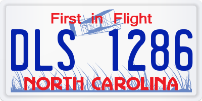 NC license plate DLS1286