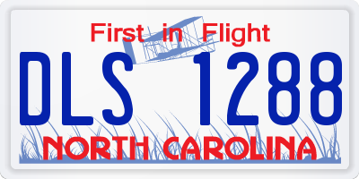 NC license plate DLS1288