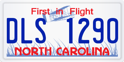 NC license plate DLS1290