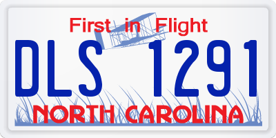 NC license plate DLS1291