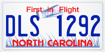 NC license plate DLS1292