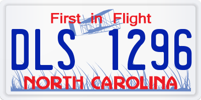 NC license plate DLS1296