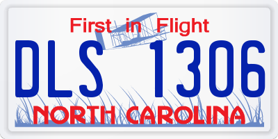 NC license plate DLS1306