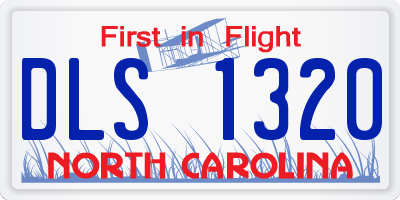 NC license plate DLS1320