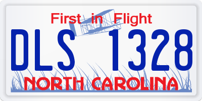 NC license plate DLS1328