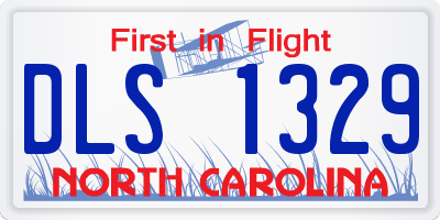 NC license plate DLS1329