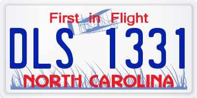 NC license plate DLS1331
