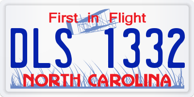 NC license plate DLS1332