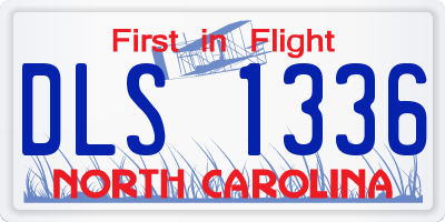 NC license plate DLS1336