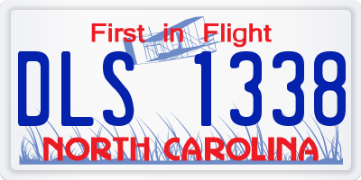 NC license plate DLS1338