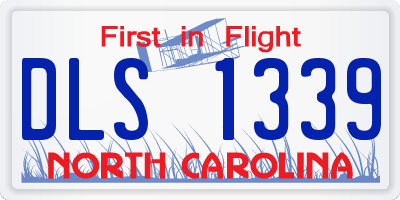 NC license plate DLS1339