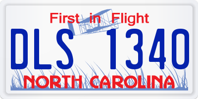 NC license plate DLS1340