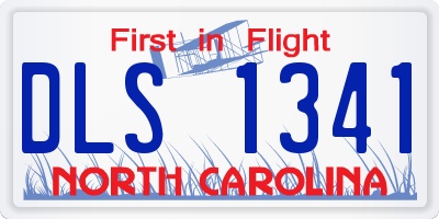 NC license plate DLS1341