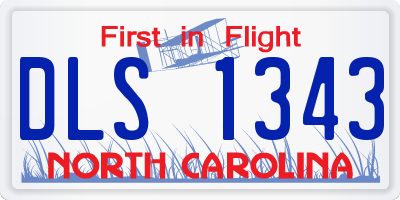 NC license plate DLS1343