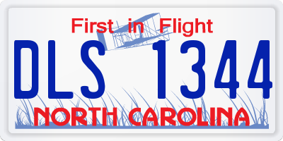 NC license plate DLS1344
