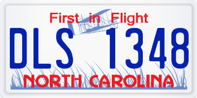 NC license plate DLS1348