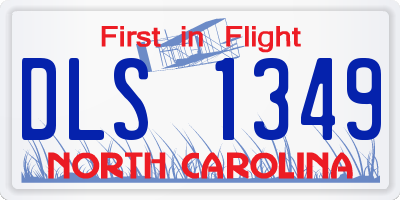 NC license plate DLS1349