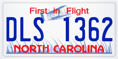 NC license plate DLS1362