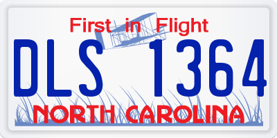 NC license plate DLS1364