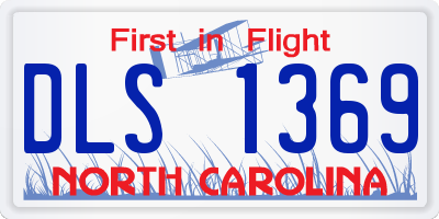 NC license plate DLS1369