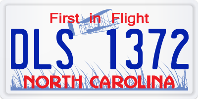 NC license plate DLS1372