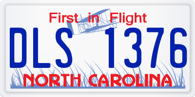 NC license plate DLS1376