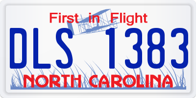 NC license plate DLS1383