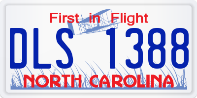 NC license plate DLS1388