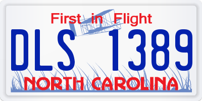 NC license plate DLS1389