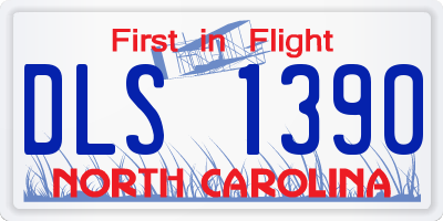 NC license plate DLS1390