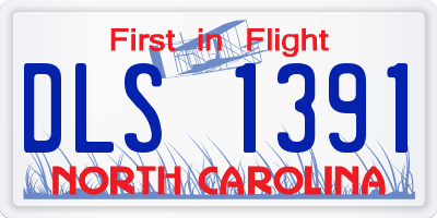 NC license plate DLS1391