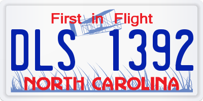 NC license plate DLS1392