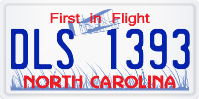 NC license plate DLS1393
