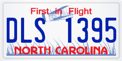 NC license plate DLS1395