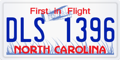 NC license plate DLS1396