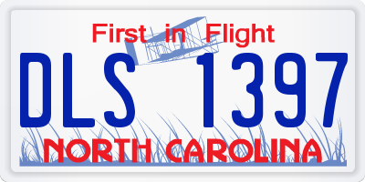 NC license plate DLS1397