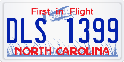 NC license plate DLS1399