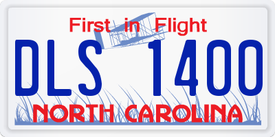 NC license plate DLS1400