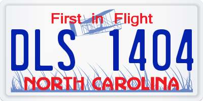 NC license plate DLS1404
