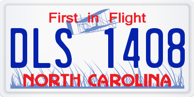 NC license plate DLS1408