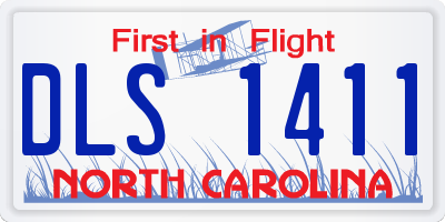 NC license plate DLS1411