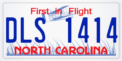 NC license plate DLS1414