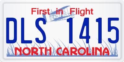 NC license plate DLS1415