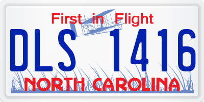 NC license plate DLS1416