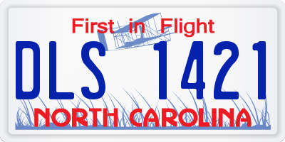 NC license plate DLS1421