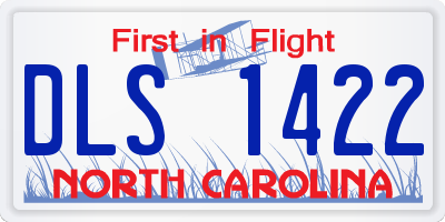 NC license plate DLS1422